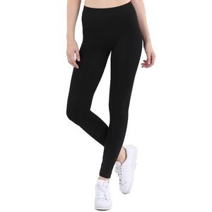 Seamless Solid Thick Basic Leggings, OS
